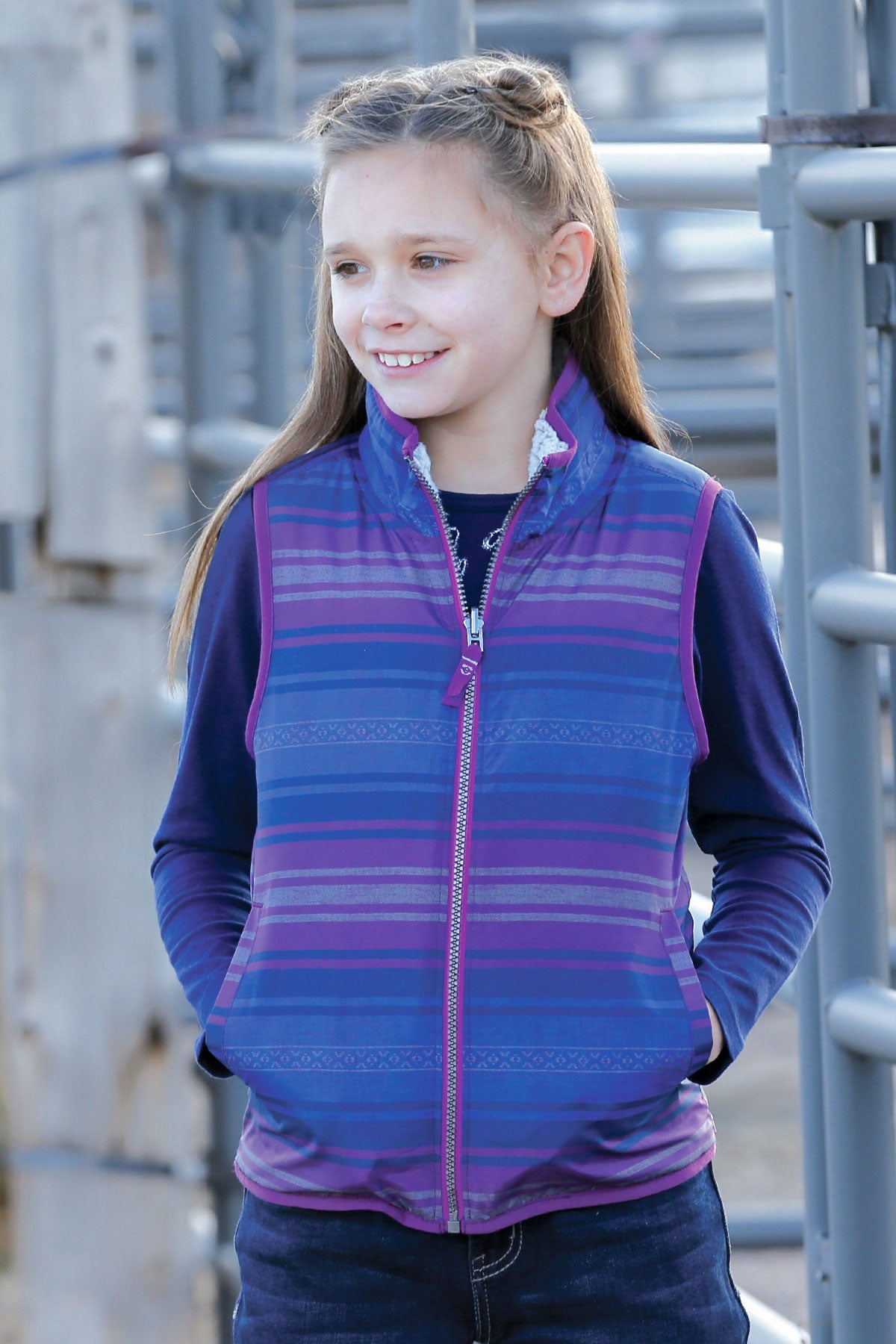 Girls shop purple vest