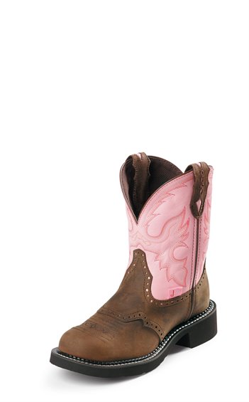 Justin pink 2025 cowboy boots