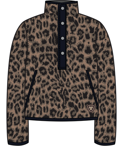 ARIAT LILA LEOPARD BERBER SNAP FRONT SWEATSHIRT