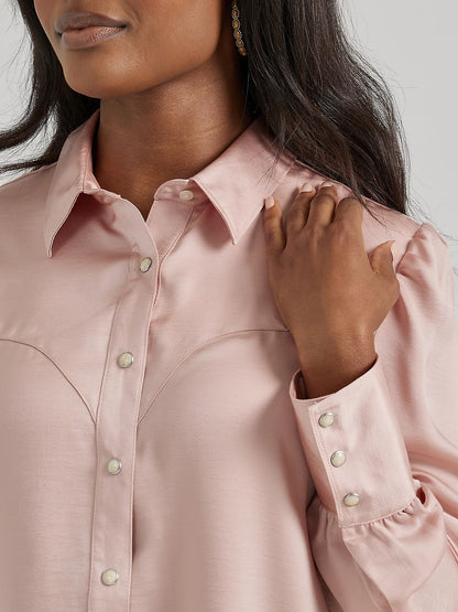 Wrangler Satin Pink Rodeo Blouse