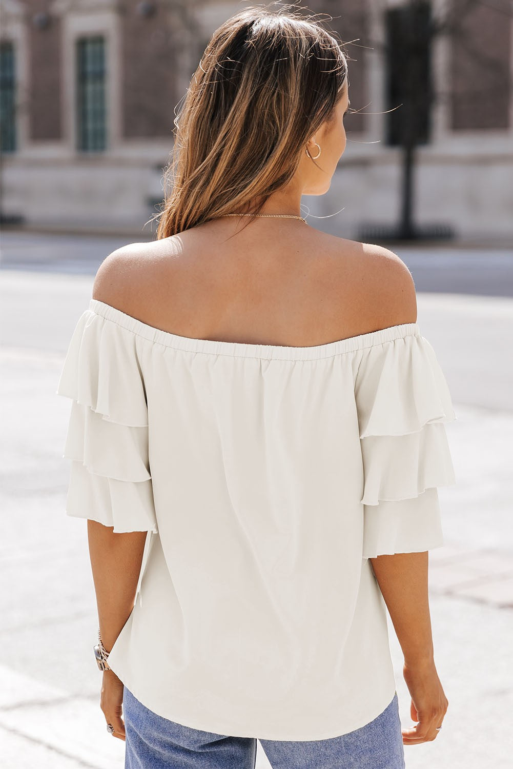 Half Shoulder Blouse