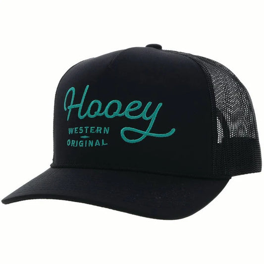 HOOEY YOUTH "OG" HOOEY HAT BLACK W/TEAL