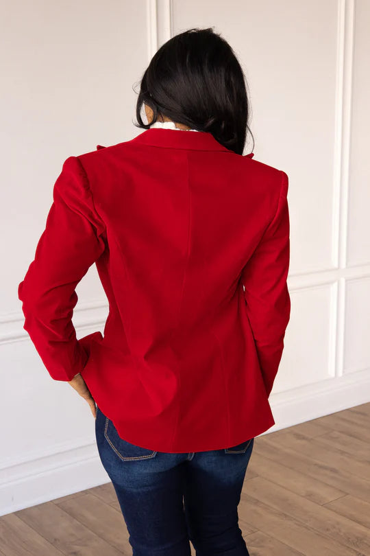 Red Velvet Blazer