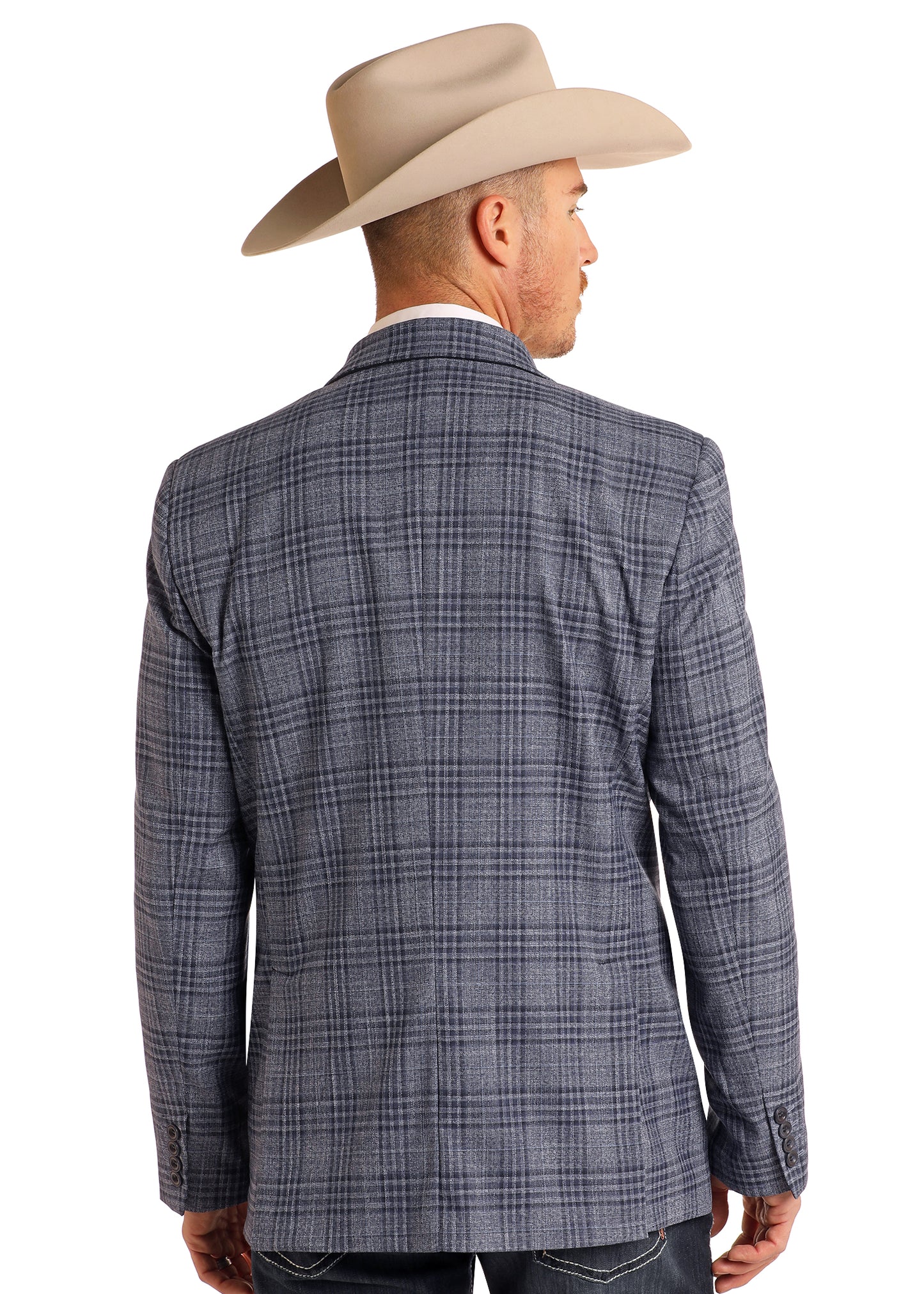 ROCK & ROLL BLUE PLAID SPORTS COAT