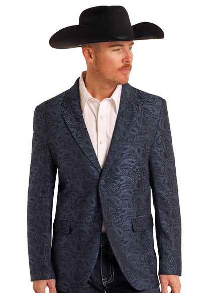 ROCK & ROLL BLUE PAISLEY JACQUARD SPORTS COAT