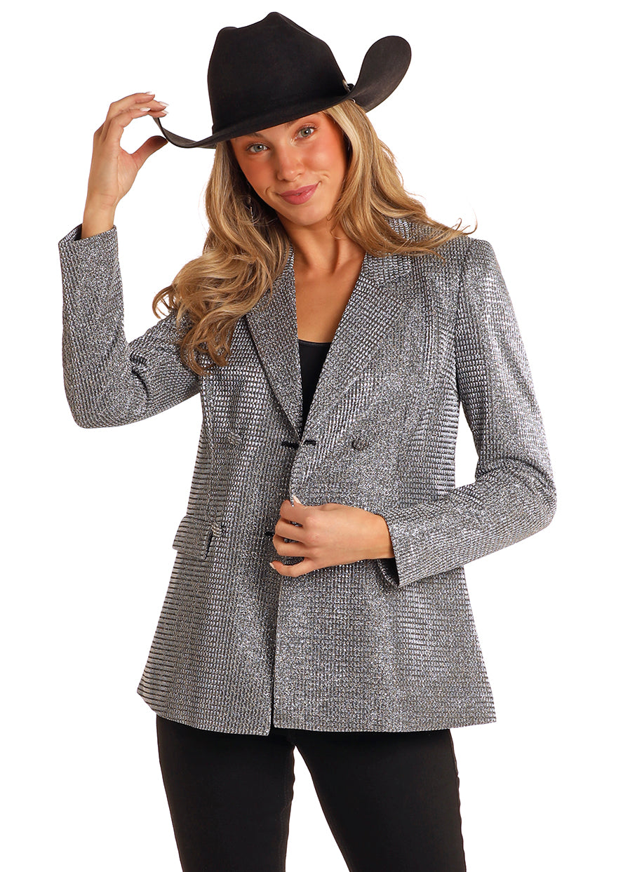 ROCK & ROLL SILVER METALLIC BLAZER