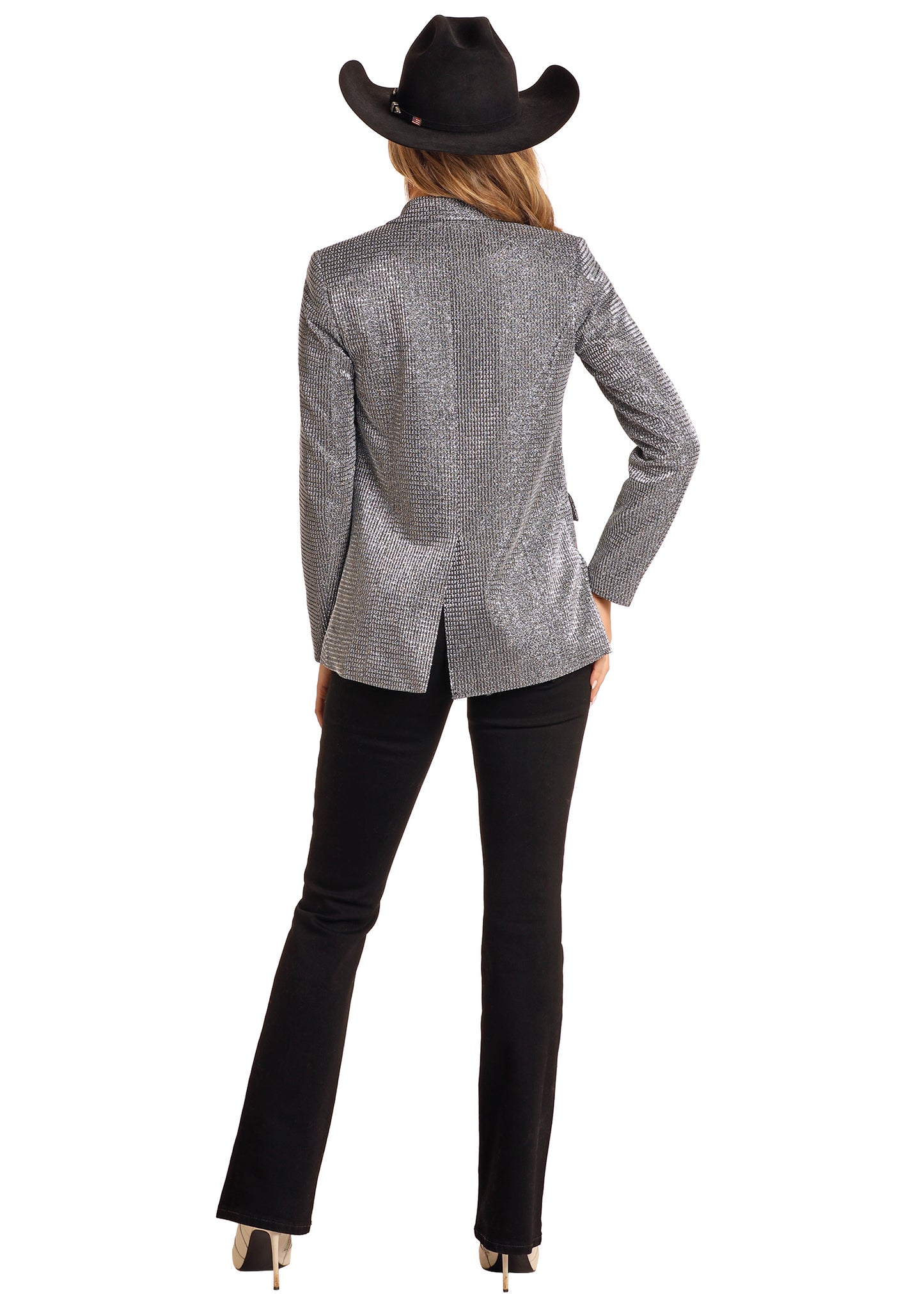 ROCK & ROLL SILVER METALLIC BLAZER