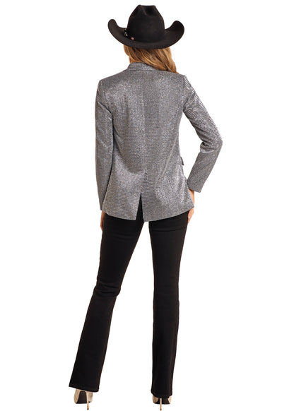 ROCK & ROLL SILVER METALLIC BLAZER