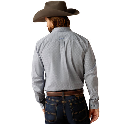 ARIAT RIDER LIGHT BLUE FITTED LONG SLEEVE SHIRT