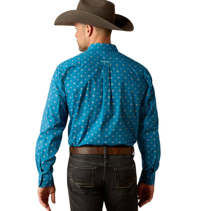 ARIAT PAXTON TEAL LONG SLEEVE SHIRT