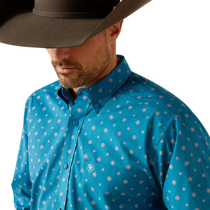 ARIAT PAXTON TEAL LONG SLEEVE SHIRT