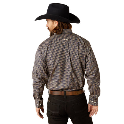 Ariat Navy Wrinkle Free Fields Classic Fit Shirt