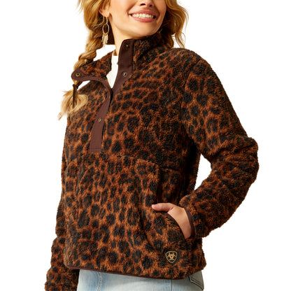 ARIAT LILA LEOPARD BERBER SNAP FRONT SWEATSHIRT