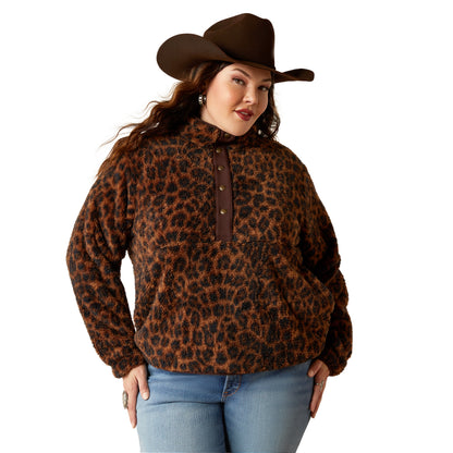 ARIAT LILA LEOPARD BERBER SNAP FRONT SWEATSHIRT