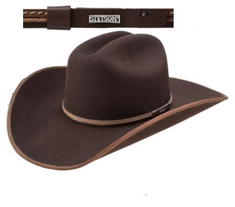 STETSON FOOTHILLS 3X BOUND EDGE CHOCOLATE COWBOY HAT