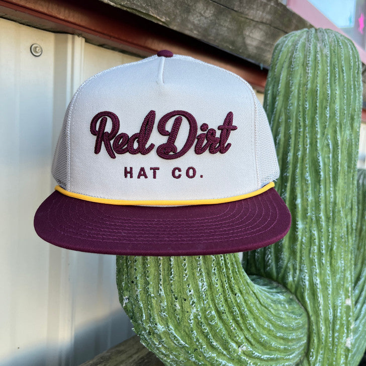 MAROON KHAKI COWBOY ROY RED DIRT HAT