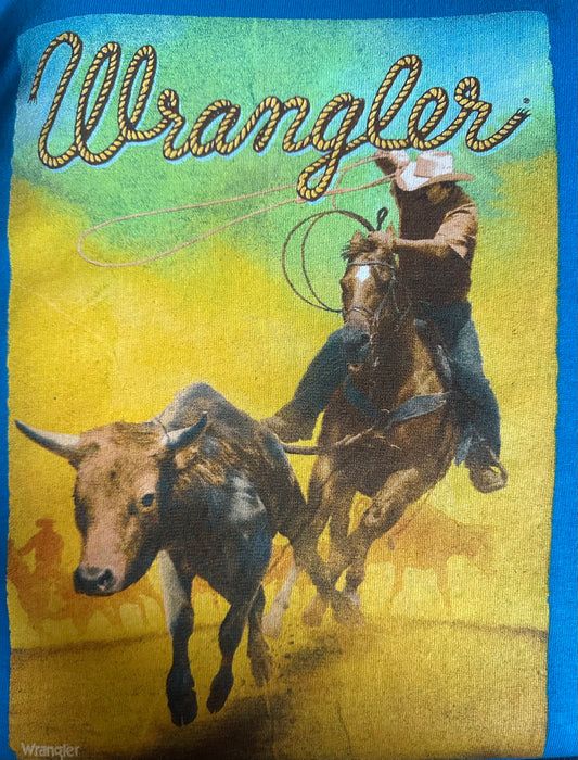 WRANGLER BLUE STEER ROPING T-SHIRT