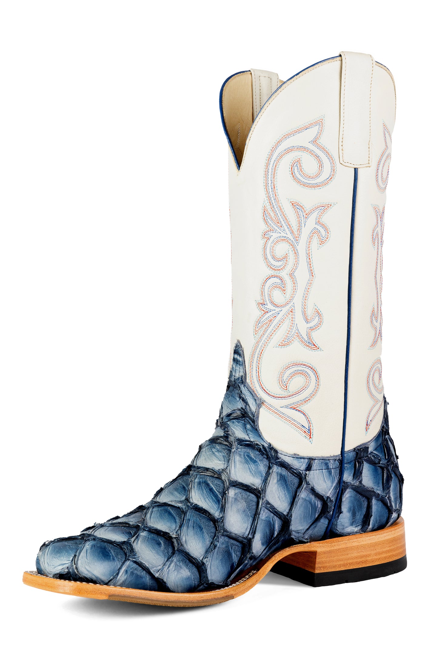 HORSEPOWER BY ANDERSON BEAN SKY BLUE BIG BASS SQUARE TOE BOOT