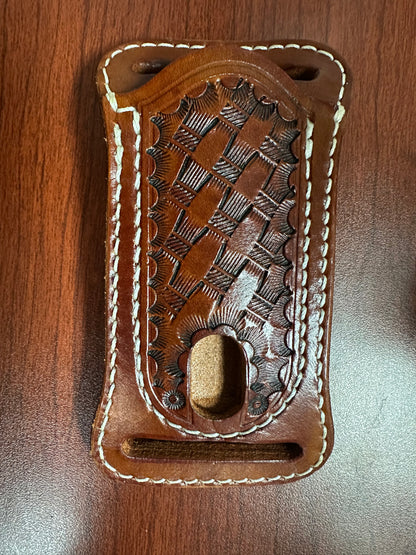 BASKET WEAVE SIDE THUMB KNIFE SHEATH