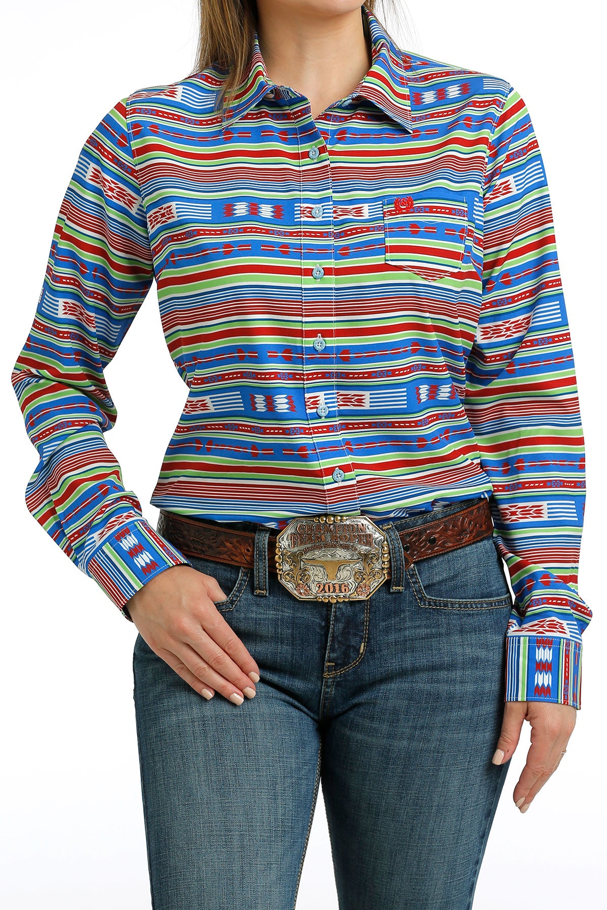 CINCH LADIES MULTI COLOR ARENAFLEX LONG SLEEVE SHIRT