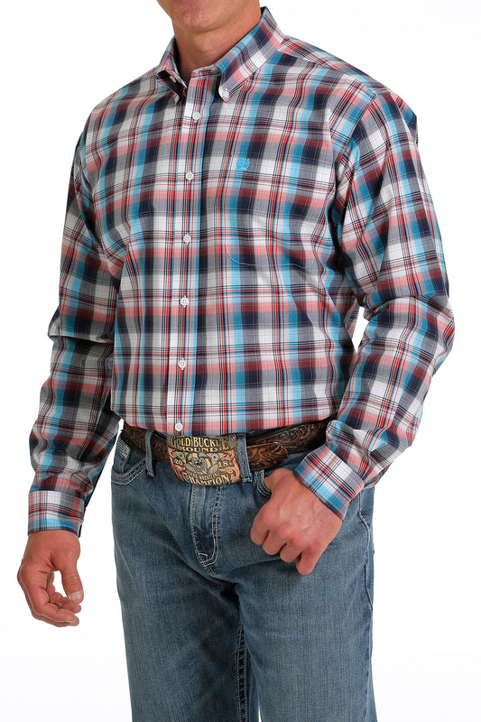 CINCH MENS PLAID LONG SLEEVE SHIRT