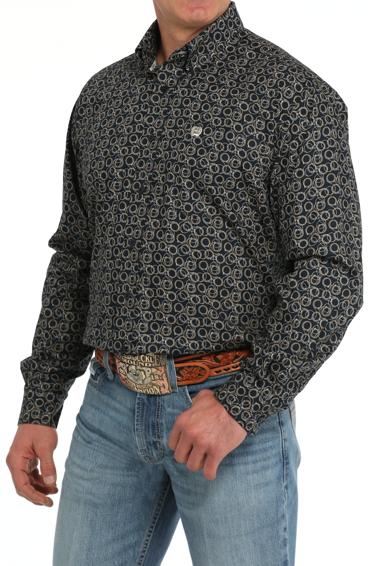 CINCH NAVY RING LONG SLEEVE SHIRT