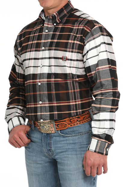 CINCH MULTI PLAID OXFORD LONG SLEEVE SHIRT