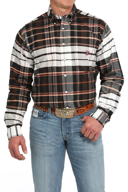 CINCH MULTI PLAID OXFORD LONG SLEEVE SHIRT