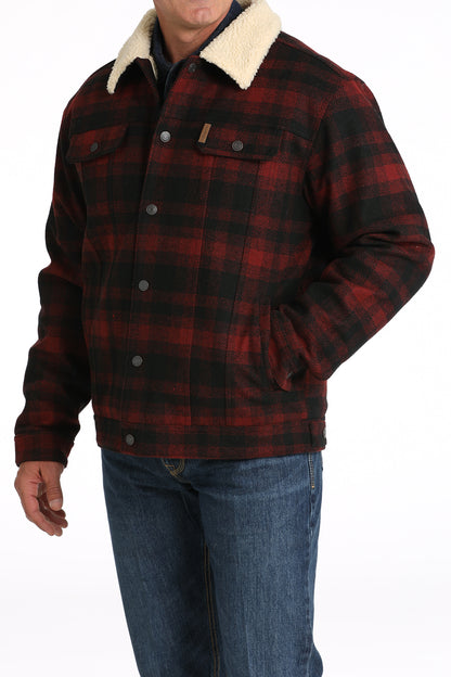 CINCH RED LUMBERJACK WOOLY TRUCKER JACKET