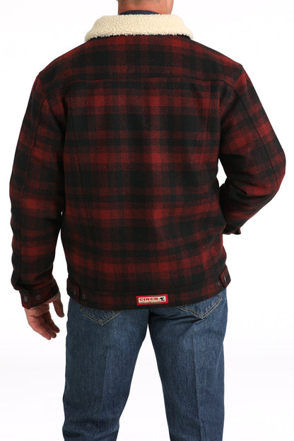 CINCH RED LUMBERJACK WOOLY TRUCKER JACKET