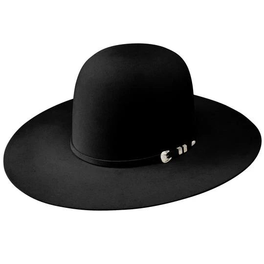 RESISTOL 100X BLACK FELT OPEN CROWN COWBOY HAT