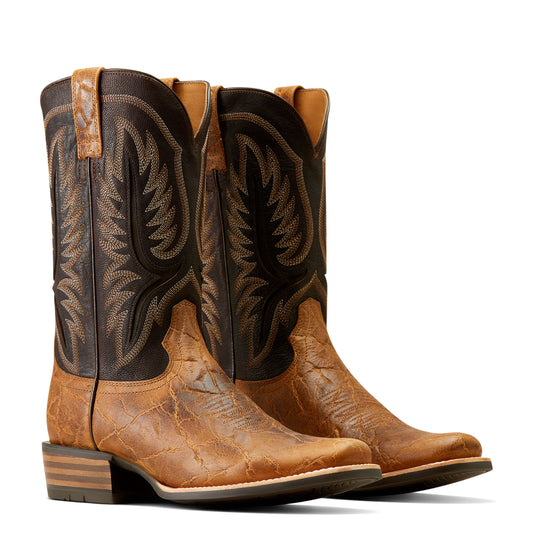 ARIAT STADTLER SMOKED TAN|AGING BARREL COWBOY BOOT