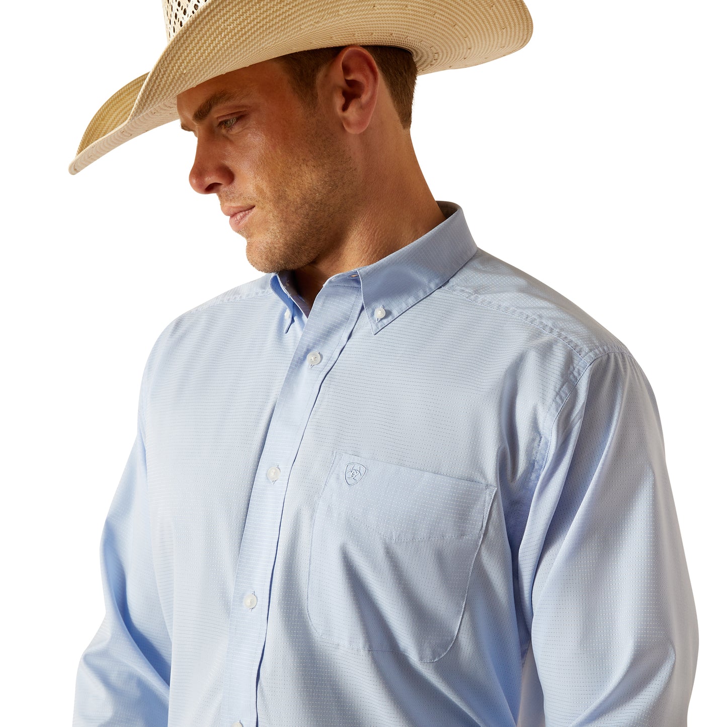 Ariat 360 Airflow Light Blue Classic Fit Shirt