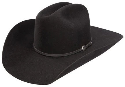 RESISTOL BANKSTON REGULAR 3X BLACK WOOL COWBOY HAT