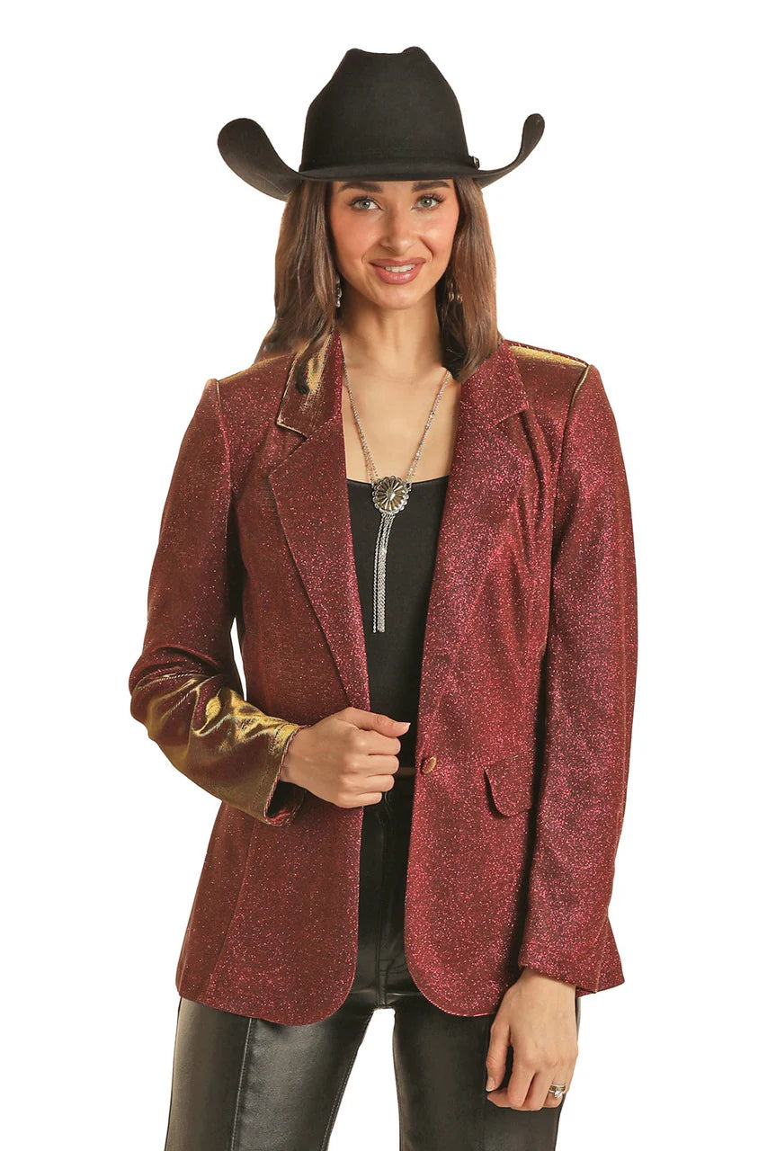 ROCK & ROLL RED IRIDESCENT BLAZER