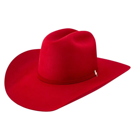 Resistol 6X AC Candy Apple Red Felt Cowboy Hat