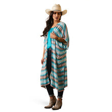 ARIAT FIESTA TEAL STRIPED KIMONO