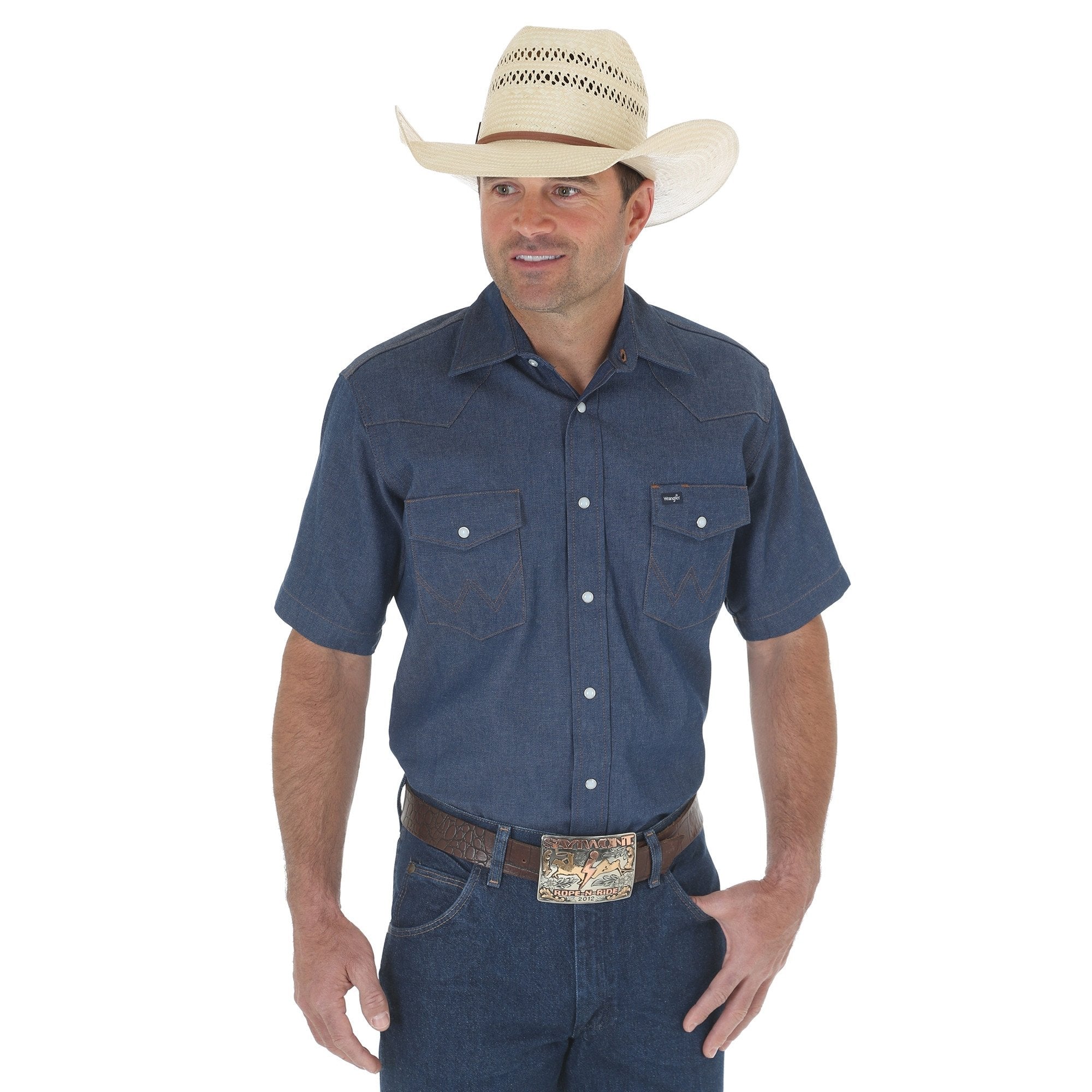 Wrangler Men s Authentic Cowboy Cut Short Sleeve Work Shirt