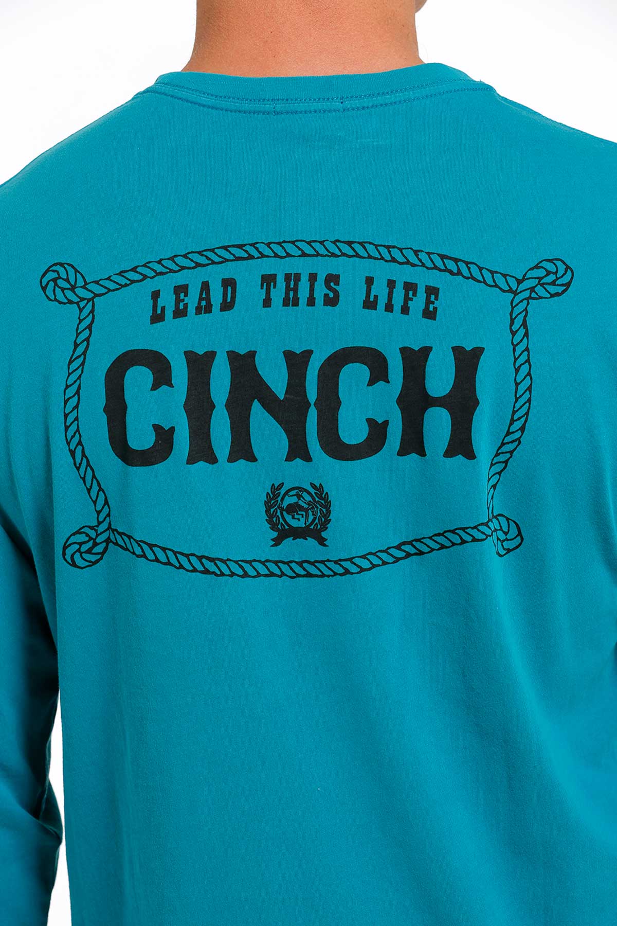 CINCH TEAL LEAD THIS LIFE LONG SLEEVE TSHIRT