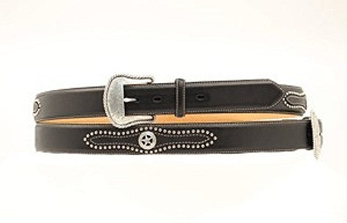 NOCONA MEN'S BLACK SILVER STUDDED STAR CONCHO