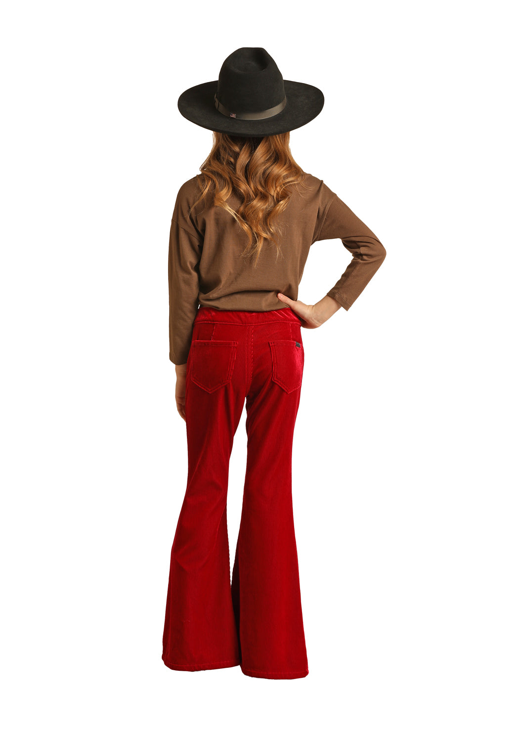 ROCK & ROLL GIRLS RED CORDUROY BELL BOTTOMS